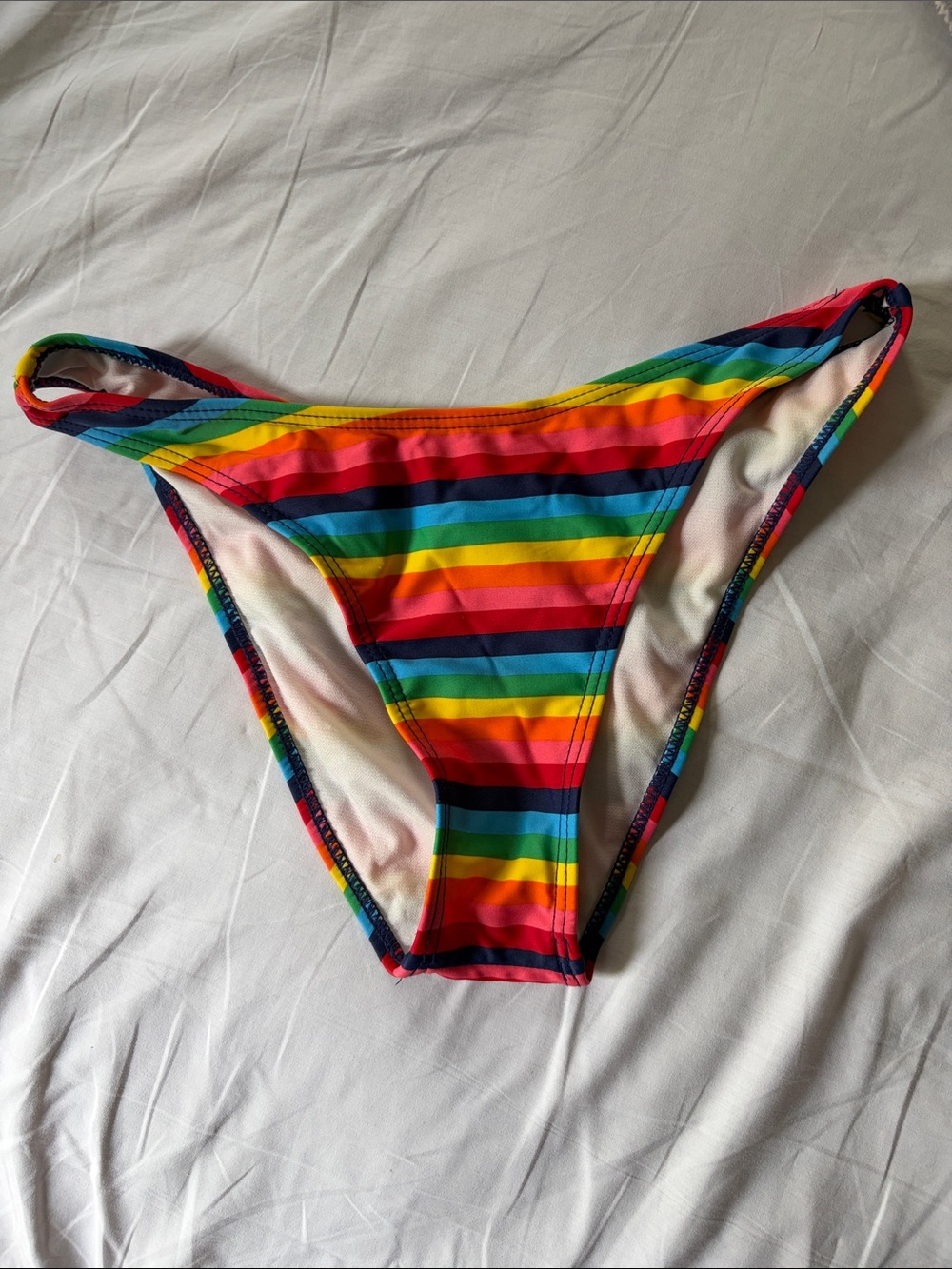 OP Rainbow Striped Bikini Bottoms - Multi